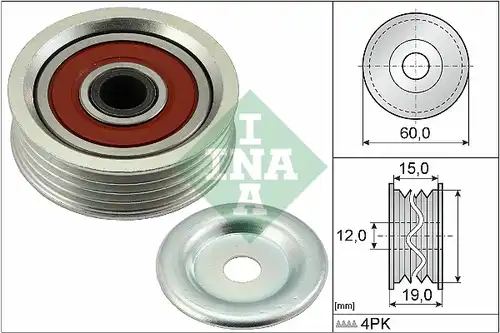 обтящна ролка, пистов ремък INA 531 0887 10