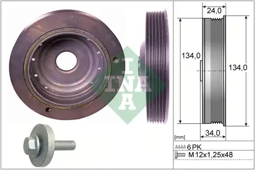 К-кт шайби, колянов вал INA 544 0091 20