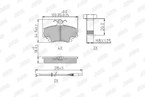 накладки JURID 571526J