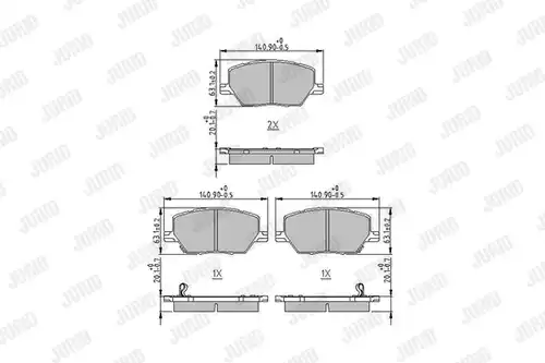 накладки JURID 573610J