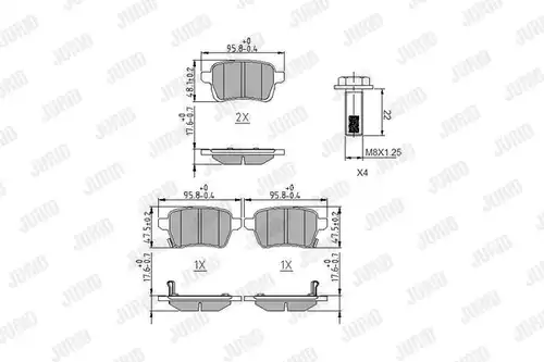 накладки JURID 573689J