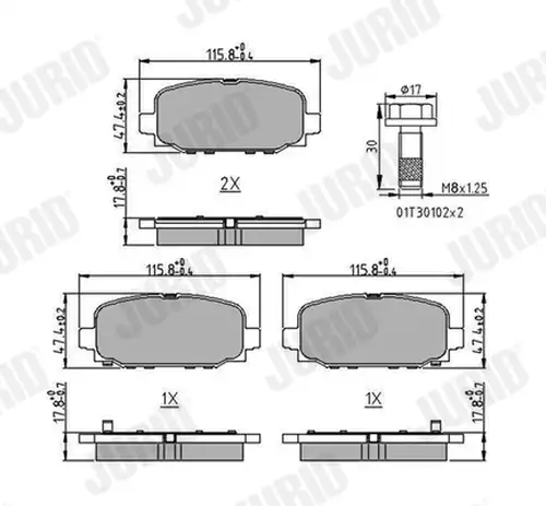 накладки JURID 573824J