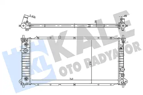 воден радиатор KALE OTO RADYATÖR 362350