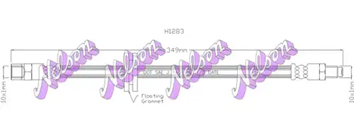 спирачен маркуч KAWE H1283
