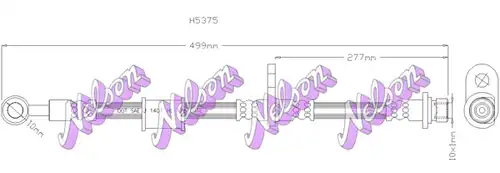 спирачен маркуч KAWE H5375