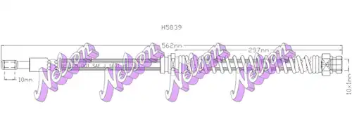спирачен маркуч KAWE H5839
