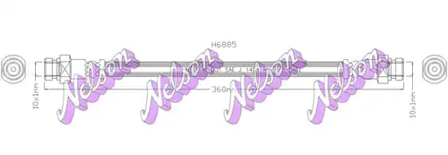 спирачен маркуч KAWE H6885