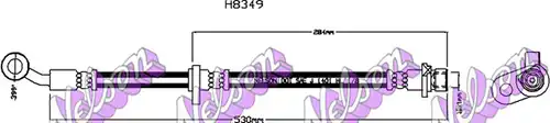 спирачен маркуч KAWE H8349