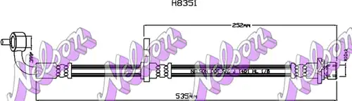 спирачен маркуч KAWE H8351