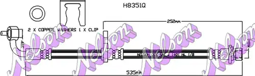 спирачен маркуч KAWE H8351Q