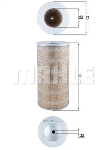 въздушен филтър KNECHT LX 882