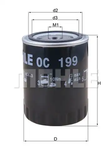 маслен филтър KNECHT OC 199