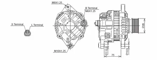 генератор KUTNAK AUTOMOTIVE 722002/M