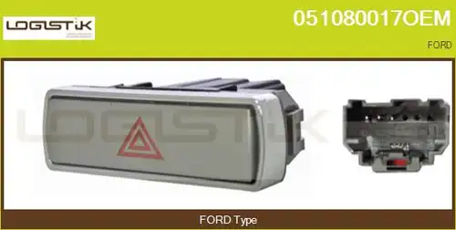 ключ за аварийни мигачи LGK 051080017OEM