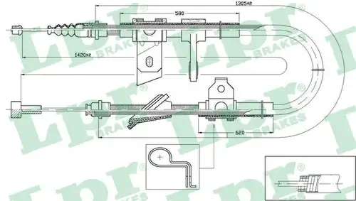 жило за ръчна спирачка LPR C0021B