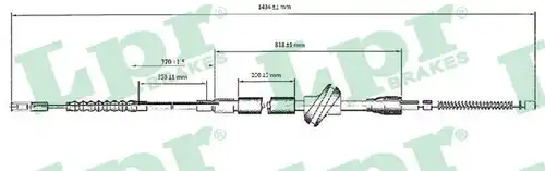 жило за ръчна спирачка LPR C0032B