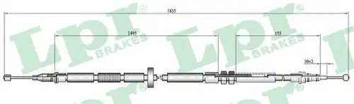 жило за ръчна спирачка LPR C0052B