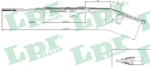 жило за ръчна спирачка LPR C0067B