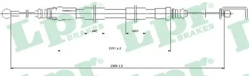жило за ръчна спирачка LPR C0129B