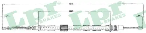 жило за ръчна спирачка LPR C0147B