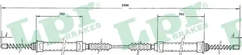 жило за ръчна спирачка LPR C0170B