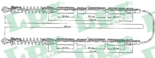 жило за ръчна спирачка LPR C0203B