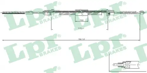 жило за ръчна спирачка LPR C0209B