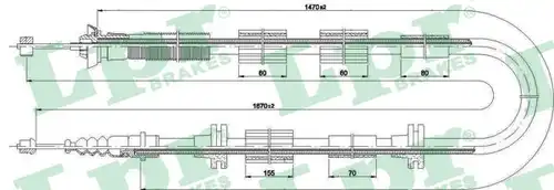 жило за ръчна спирачка LPR C0223B