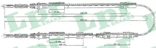 жило за ръчна спирачка LPR C0280B