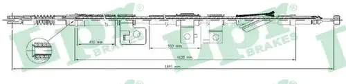жило за ръчна спирачка LPR C0309B
