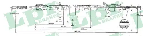 жило за ръчна спирачка LPR C0321B