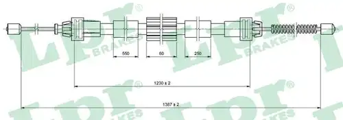 жило за ръчна спирачка LPR C0468B