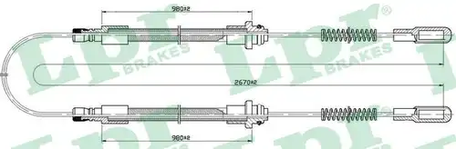 жило за ръчна спирачка LPR C0522B