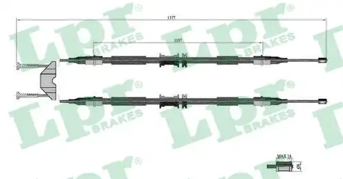 жило за ръчна спирачка LPR C0595B