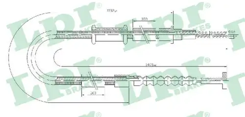 жило за ръчна спирачка LPR C0599B