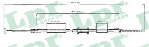 жило за ръчна спирачка LPR C0600B