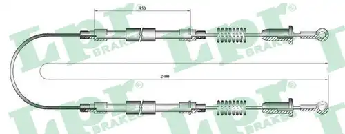 жило за ръчна спирачка LPR C0602B