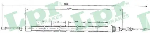 жило за ръчна спирачка LPR C0607B
