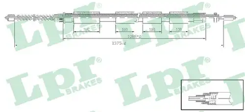 жило за ръчна спирачка LPR C0610B