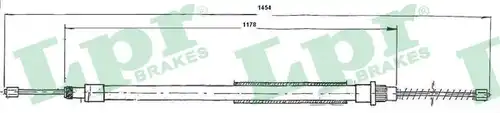 жило за ръчна спирачка LPR C0623B