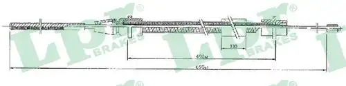 жило за ръчна спирачка LPR C0631B
