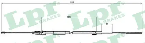 жило за ръчна спирачка LPR C0651B
