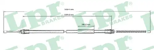 жило за ръчна спирачка LPR C0720B
