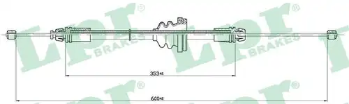 жило за ръчна спирачка LPR C0754B