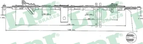 жило за ръчна спирачка LPR C0833B