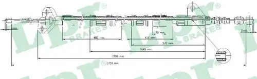 жило за ръчна спирачка LPR C0847B