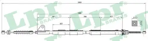 жило за ръчна спирачка LPR C0851B