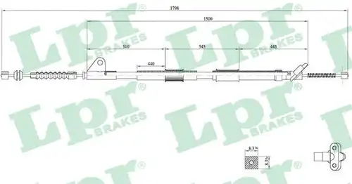 жило за ръчна спирачка LPR C0857B