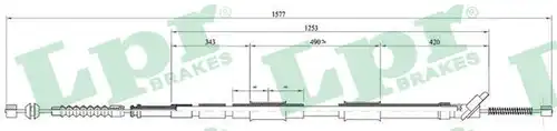 жило за ръчна спирачка LPR C0875B