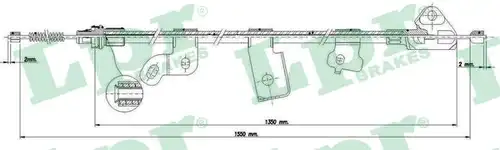 жило за ръчна спирачка LPR C0889B